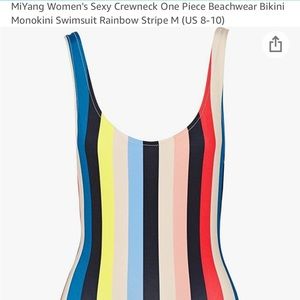 Rainbow Stripe One Piece Bathing Suit